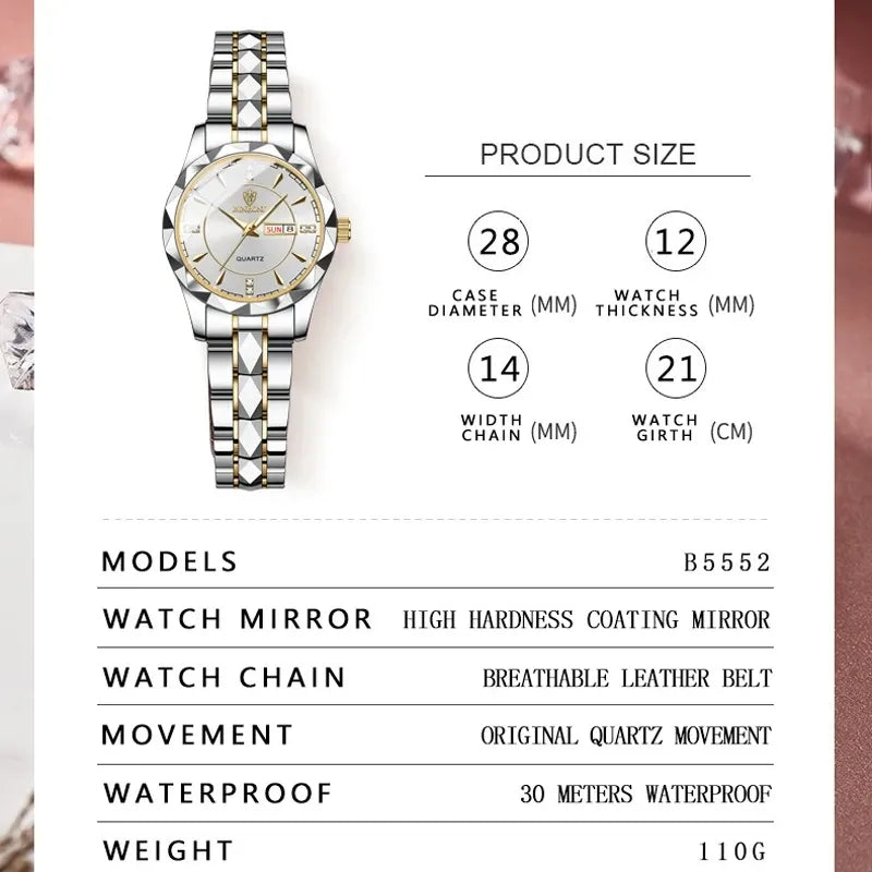 Luxury His & Hers Couple Watches -Anniversary Gift for Men Women