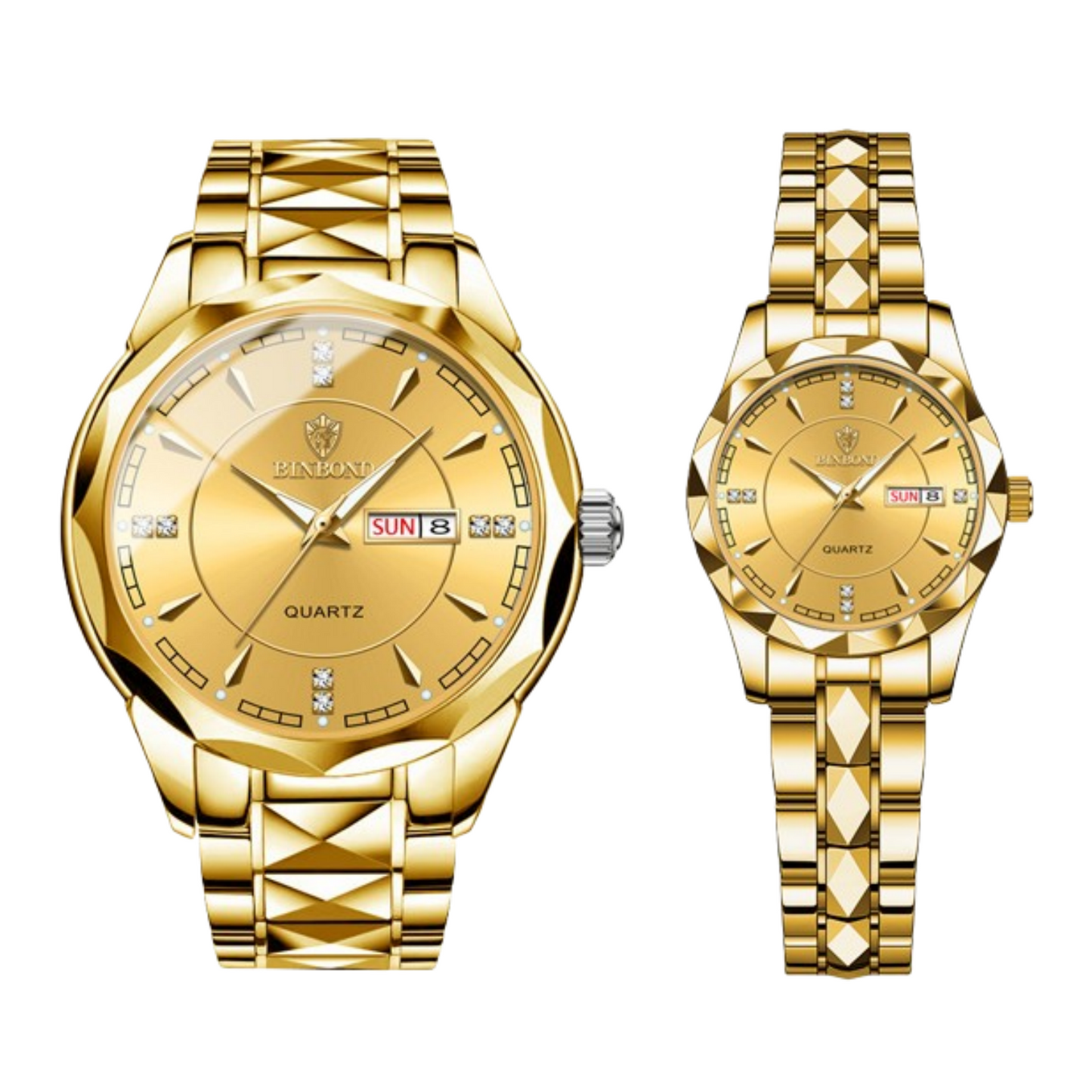 Luxury His & Hers Couple Watches -Anniversary Gift for Men Women