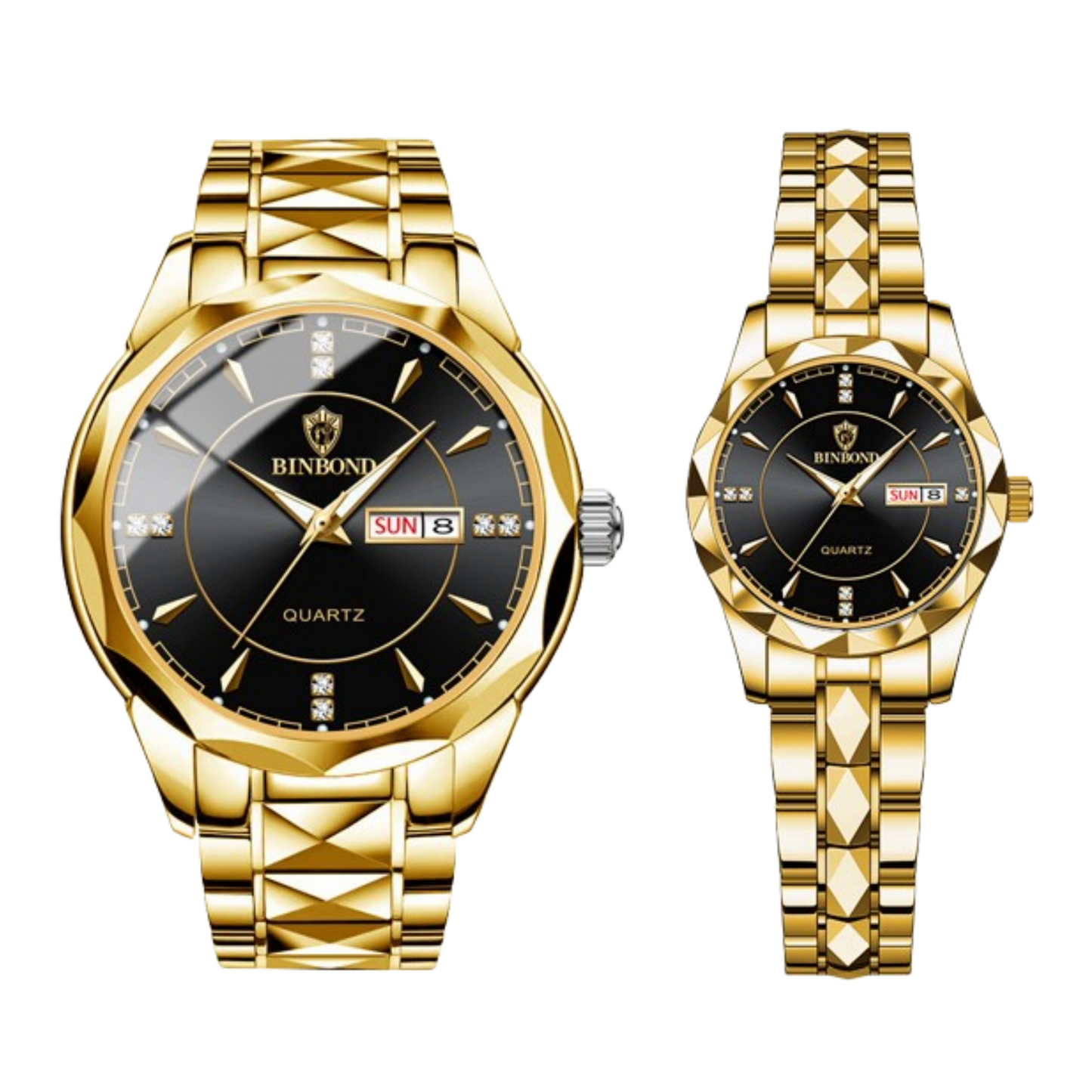 Luxury His & Hers Couple Watches -Anniversary Gift for Men Women