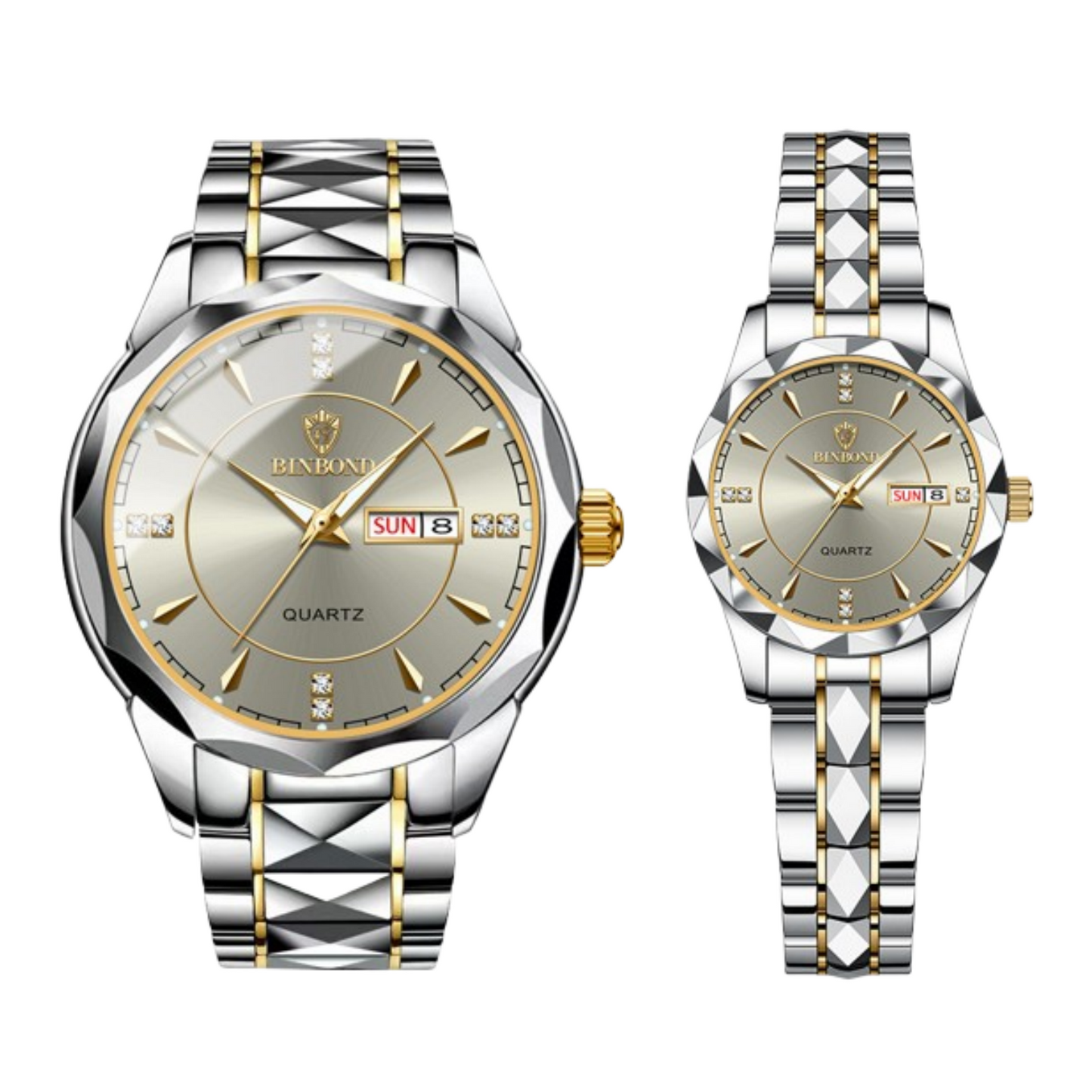 Luxury His & Hers Couple Watches -Anniversary Gift for Men Women