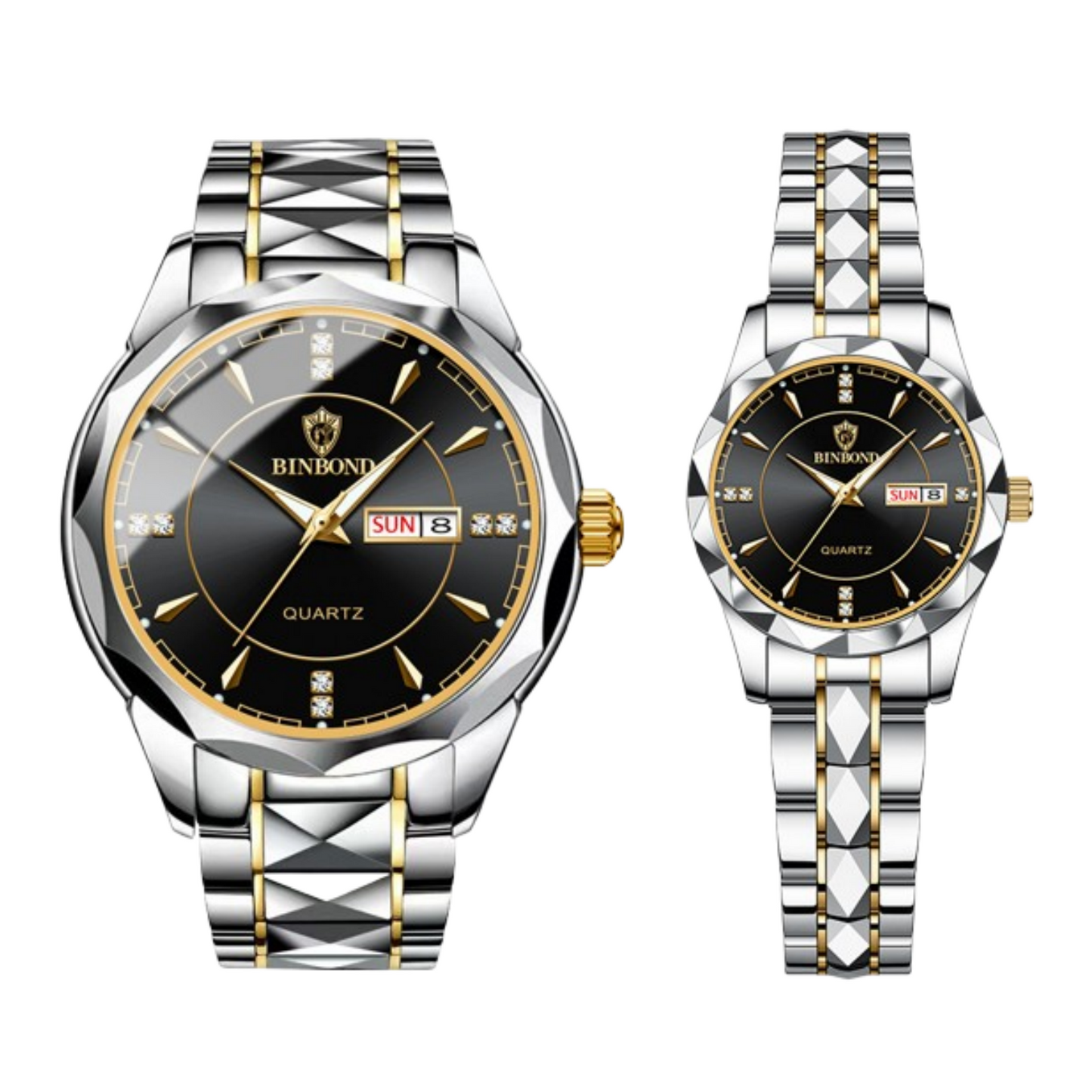 Luxury His & Hers Couple Watches -Anniversary Gift for Men Women
