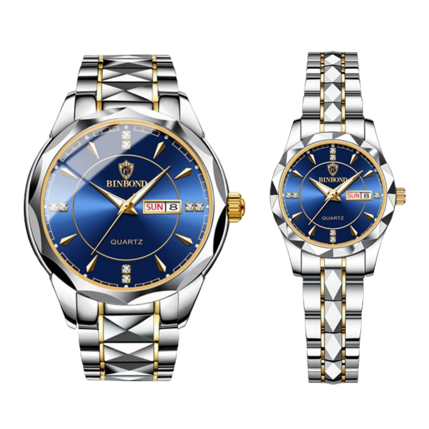 Luxury His & Hers Couple Watches -Anniversary Gift for Men Women