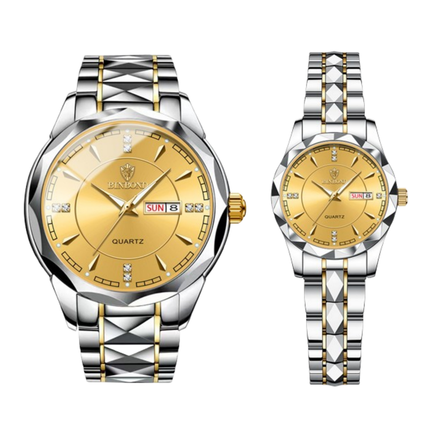 Luxury His & Hers Couple Watches -Anniversary Gift for Men Women