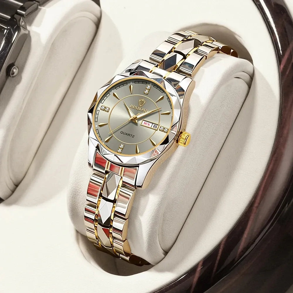 Luxury His & Hers Couple Watches -Anniversary Gift for Men Women