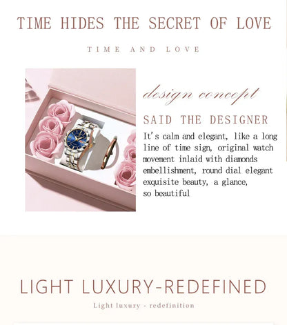 Luxury His & Hers Couple Watches -Anniversary Gift for Men Women