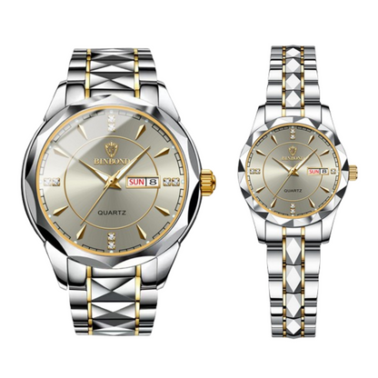 Luxury His & Hers Couple Watches -Anniversary Gift for Men Women
